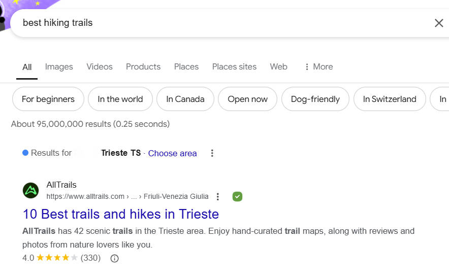 organic search results